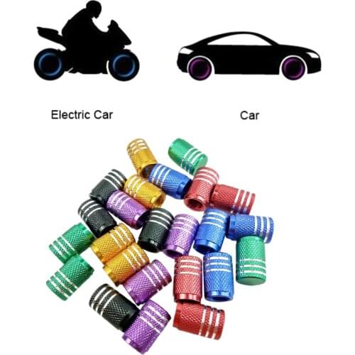 4PCS Car Valve Cap Motorcycle Tire Colorful Aluminum Alloy Valve Cap Wheel Hub Valve Cover Valve Stem Caps Dust Covers