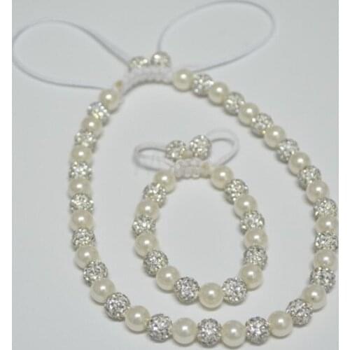 50% Discount 10mm White wdd micro pave CZ Disco Beads Crystal crystal Set Necklace Bracelet fasion Wholesale hdfr23