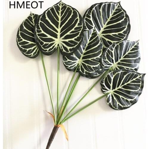 7 Heads Turtle Back Leaves Plants Green Dill Leaf Artificial Flower Wedding Grass Wall Accessories Fake Flower Home Decoration