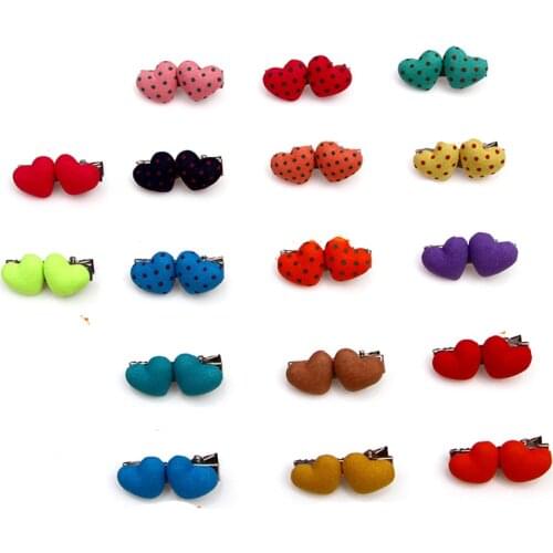 Dogs accessories Love little button pet duck clip hairpin hair ornaments beauty flower essential Yorkshire 50pcs