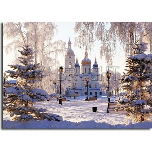 Diamond Painting Full Rhinestone Mosaic "Dark castle under the sun A pack of bats"Diamond Embroidery Home Hecoration YR