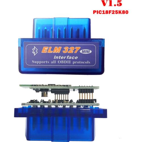 2020 Super Mini ELM327 Bluetooth V1.5 PIC18F25K80 Chip OBD2 Car Diagnostic Tool ELM 327 For Android/Symbian OBDII Protocol