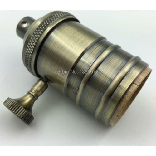 Free shipping E27/E26 Light Socket Vintage Edison Pendant lamp holder With Knob switch