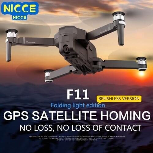 Nicce F11 PRO GPS Drone With Wifi FPV 1080P/2K HD Camera F11 Brushless Quadcopter 25 minutes Flight Time Foldable Dron Vs SG906