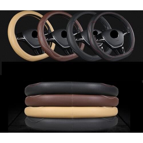D Shape Steering Wheel Cover PU Leather for Nissan Rogue /Rogue Sport 2016 2017 2018 2019 2020 X-Trail 2017-2020 Car Styling