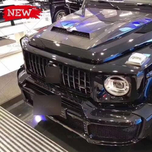 FOR BENZ G-CLASS W464 W463 G63 G350 G500 G550 BR STYLE CARBON FIBER VENTS HOOD TRIM FOR W463 W463 CARBON BOONET RACING