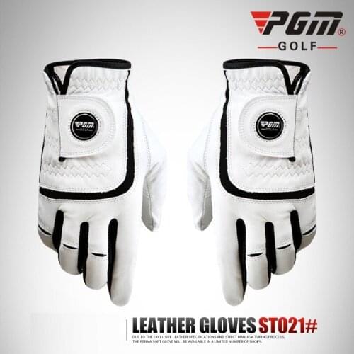 Mens Golf Gloves Left Hand Genuine Leather Sport Golf Gloves Comfortable Breathable Outdoor Training Mittens D0516