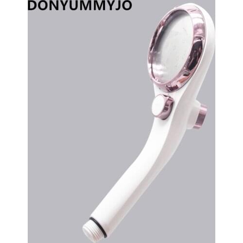 DONYUMMYJO 1pc Hand-held Supercharged Shower Head Water-saving Belt Switch One-button Water Sprayer bathroom Nozzle