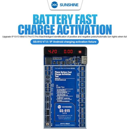 SS-915 Battery Testing Quick Charge With USB Cable For Phone Samsung Android HUAWEI XIAOMI Universal Battery Activation Board