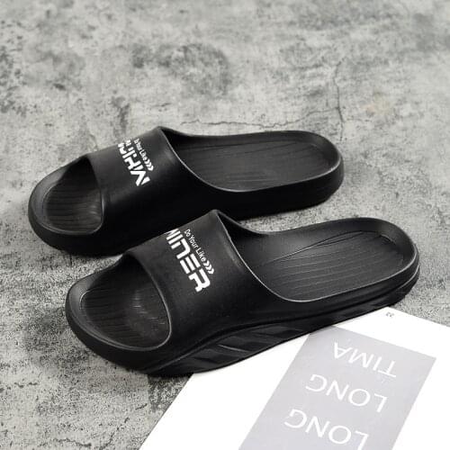 Hot Sale Black White Home Slippers For Men Casual Comfortable Indoor Soft Slippers House Man Beach Flip Flop Men сланцы мужские