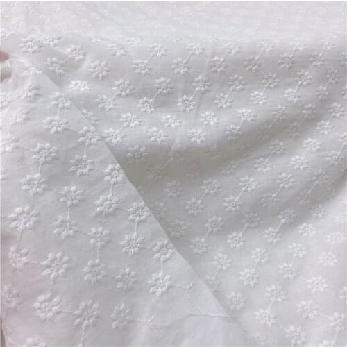 Cotton Embroidery Eyelet Fabric Sof Comfortable Cotton Cloth For Womens And Childrens Clothing DIY Tissue Sold By The Yard