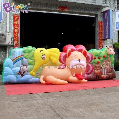 Custom Made 6x2 Meters Stage Show Inflatable Animal Backdrop for Decoration Toys BG-Z0053
