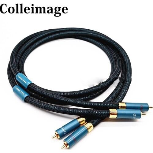 Hifi 8N OCC Ortofon RCA Cable Hi-end CD Amplifier Interconnect 2RCA to2RCA Male HIFI signal line RCA cable