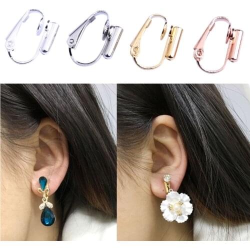 1 Pair DIY Clip-on Earring Converters Jewelry Findings for None Pierced Ears