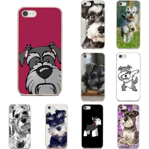 Miniature Schnauzer Dog For iPhone 6 7 8 Plus 4 4S 5 5S SE 2020 5C 6S X XR XS 11 12 Pro Max Soft Transparent Shell Covers