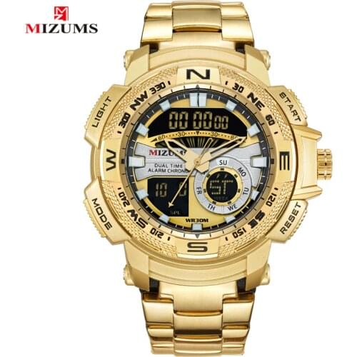 Мужские часы с двойным циферблатом MIZUMS China At AliExpress
