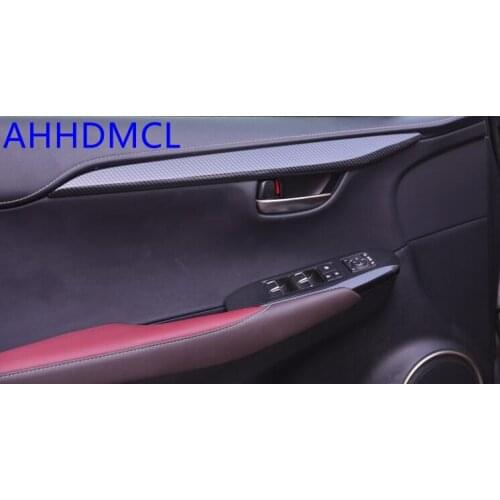 Car Interior Mouldings Sequins Modification Decorative Trim Black Carbon Fiber For Lexus NX200 NX200T NX300 NX300H 20152016-2020