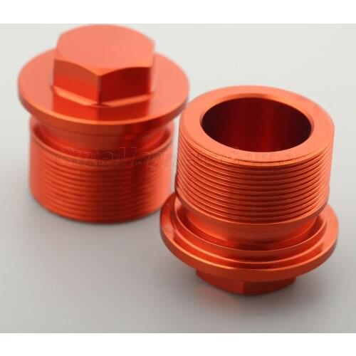 Mtsooning 2pcs New Motorcycle Front Shock Absorber Screw Cap CNC Aluminum Red/Gray/Orange for Honda CBR 150 /CBF 125