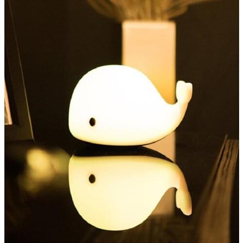 Table lamp Whale Night Light Children Night Light Animal Night Light USB Silicone LED Dolphin Kids Bedroom Home Table Sleeping L