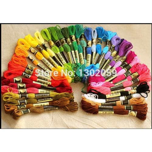 200 Skein Thread Similar DMC Embroidery Thread Floss ---Choose Any Thread Code---+50 Piece Needle