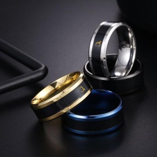 2021 New FashionTemperature Couple Ring Multifunctional Waterproof Smart Temperature Titanium Steel Ring Jewelry Dropshipping