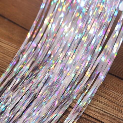 Marriage celebration birthday party supplies decorative balloons laser rain curtain tassels 1 pack 50 meter
