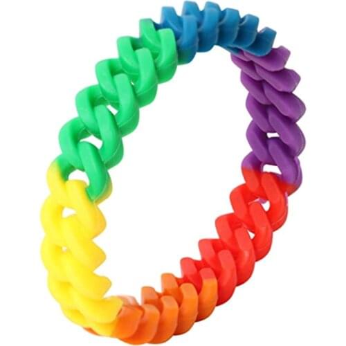 Rainbow Follow Heart Infinity Love Wins GLBT Rights Mens Teacher Running LGBT Pride Bracelets for Women