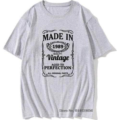 Made In 1989 T-shirt / gift Tee / O-Neck Cotton Fashion Mens T-shirt / Xmas / Party /Commemorative T-shirt/ XS-XXXL