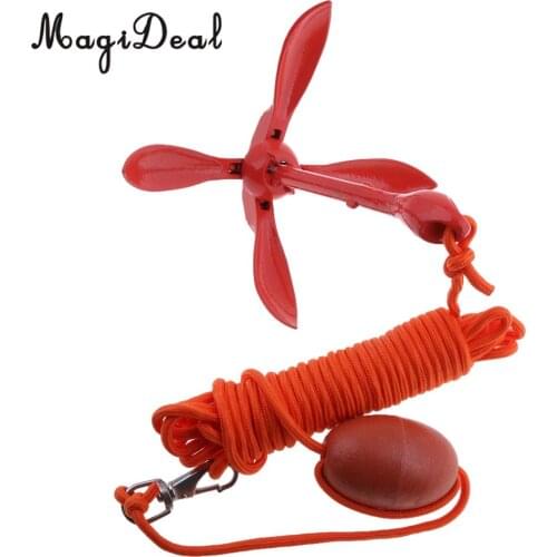 MagiDeal Stainless Steel 1.5kg/3.3lbs Folding Anchor Buoy Kit for Small Boat Floatable Fishing Canoe Kayak Boat Dinghy Yacht