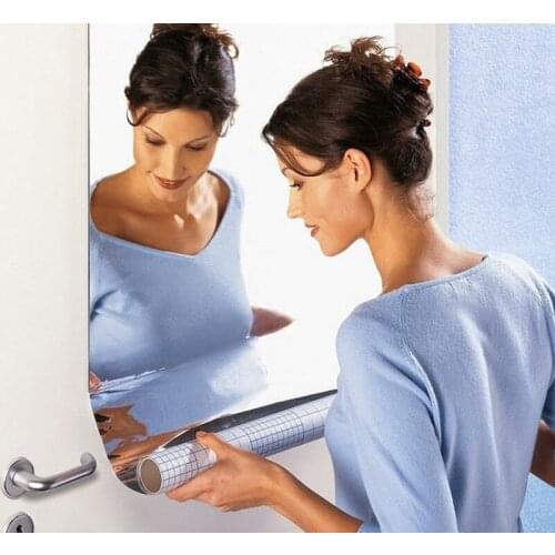 [ Fly Eagle ] Fly Eagle Stock 60x100cm Reflective Mirror Film Chrome Decorative Tile Roll Wall Sticker Home PVC fltb