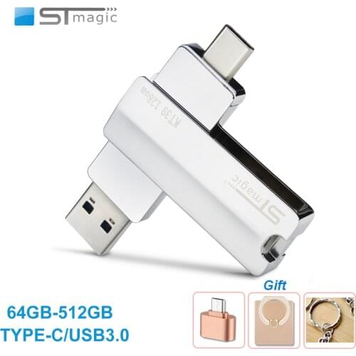 STmagic K39 USB 3.0 TYPE C USB Flash Drive OTG Pendrive Metal 64GB 128GB 256GB 512GB Memory Stick 150MB/S Флеш накопитель