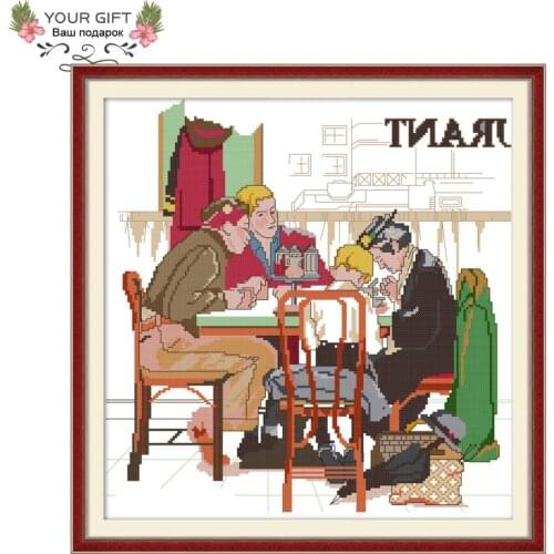 Your Gift RA205 14CT 11CT Counted and Stamped Home Decor Pray Before A Meal Needlework Embroidery DIY Cross Stitch kits