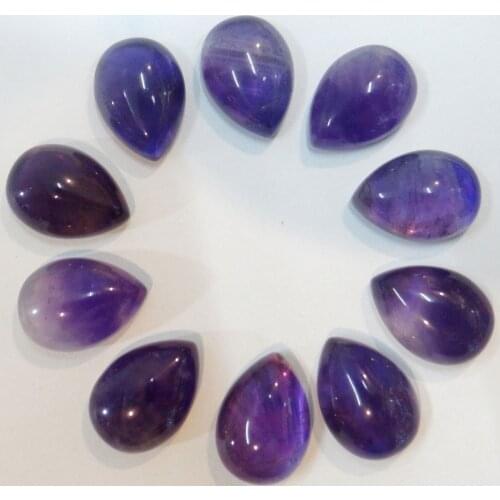 Top quality Natural stone Quartz crystal aventurine Water drop Cabochon beads for diy Jewelry making Accessories wholesale10pcs