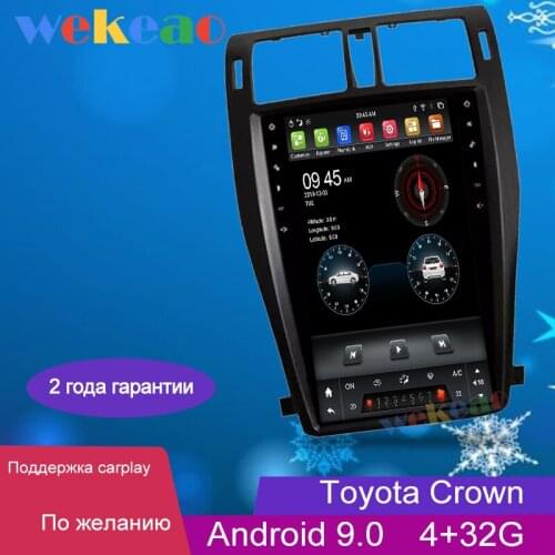 Wekeao 13.6" Vertical Screen Tesla Style Android 9.0 Auto Radio For Toyota Crown Car Dvd Multimedia Player GPS Navigation 4G