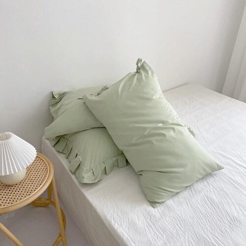 Cotton pillow case 1 piece single pillow case can be customized light green decorative pillow home bedroom bedding pillow case