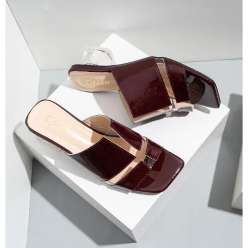 Fashion Women Shoes Thick Transparent Heel Women Sandals Women Slippers Outdoor Casual Women Beach Shoes Zapatillas Mujer