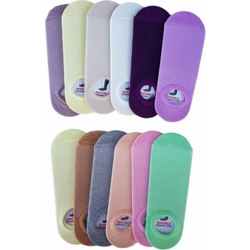 MadeM Cotton High Quality İnvisible Women Boat Socks 12 Pairs/Packs Shallow Mouth Slipper Thin Ankle Womans Stockings