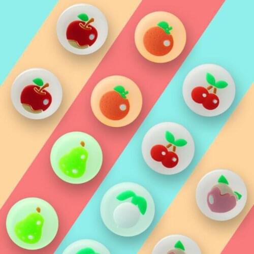 Animal Crossing Sakura Cherry Pear Fruit Thumb Stick Grip Cap Joystick Cover For Nintendo Switch NS Lite Joy-con Controller Case