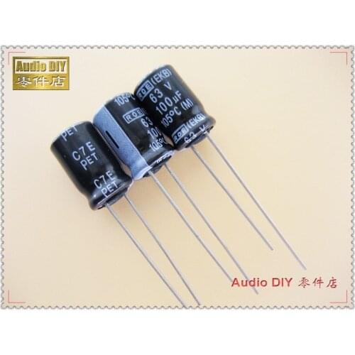 10PCS/50PCS EKB Series 100uF 63V 63v100uf Electrolytic Capacitor
