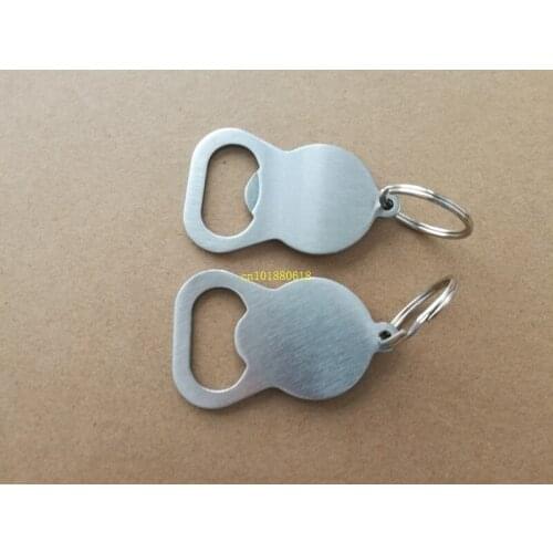 100pcs/lot Fast shipping Mini Gourd Shaped Stainless Steel Beer Bottle Opener Keychain keyring opener