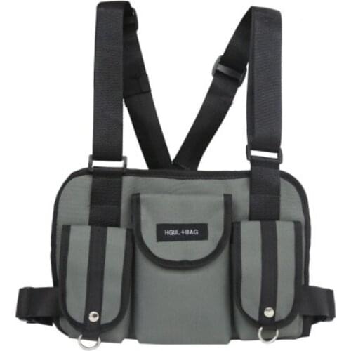 2019 Fashion Chest Rig Waist Bag Hip Hop Streetwear Functional Tactical Chest Bag Cross Shoulder Bag Outdoor Hunting Pouch