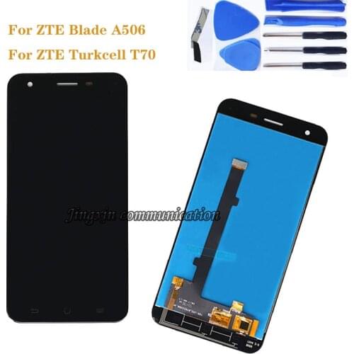 5.2" For zte Blade A506 LCD display touch screen components black and white high quality replacement for ZTE Turkcell T70