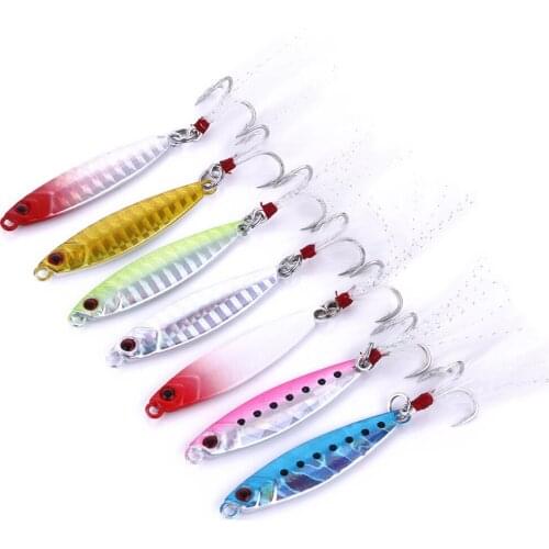 7pcs/set Fishing Lure Slow Wobble Metal Artificial Swimbait Hook Swimming Fish Bait Crankbait