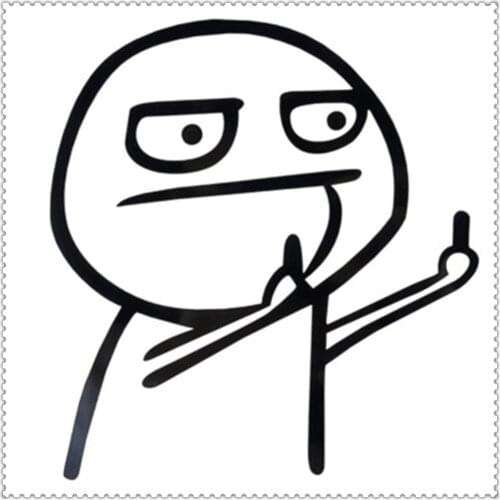 Car Accessories Cartoon Funny Middle Finger Stickers modeling for Ford Falcon Everest S-MAX Escort SVT Reflex Freestar F150