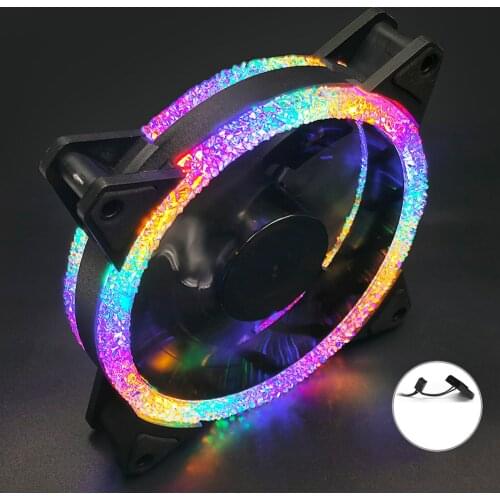 Computer Case Fan High Performance RGB LED 120mm Long Life Bearing Silent Radiator Water Cooler for Computer Cases Cooling PC