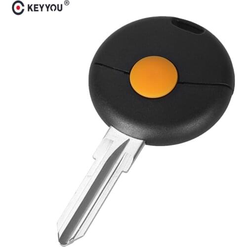 KEYYOU Remote Car Key Shell For Benz Smart Fortwo 1998-2012 Replacement Car Key Case Uncut Blade Flip Car Key Cover 1 Button