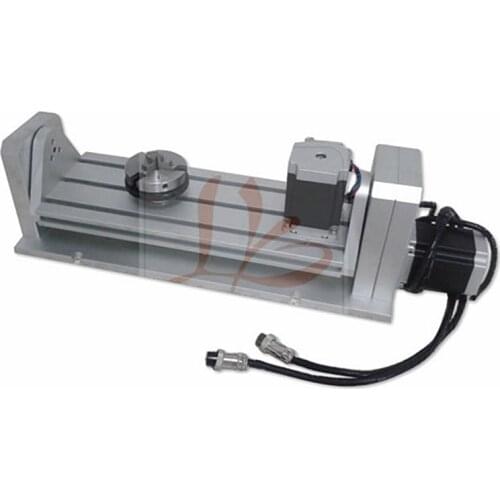 CNC 5th Rotary Axis Three Jaw Chuck Type Wood CNC Router Milling Machine Part Tools