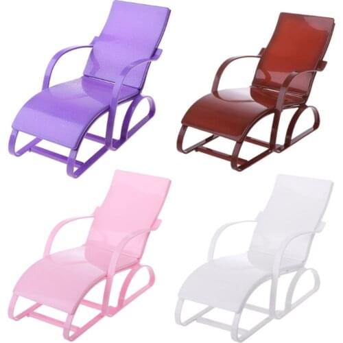 Baby New Doll House Accessories Beach Lounge Chair Simulate Furniture For Barbie Doll House Accessories 4 Colors Wholesale