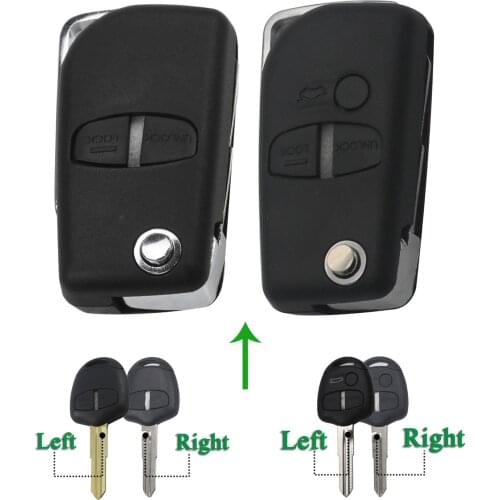 Bilchave Modified Flip Folding Key Shell 2/3 Buttons Fob For MITSUBISHI ASX GRANDIS PAJERO SPORT OUTLANDER Key CaseReplcement
