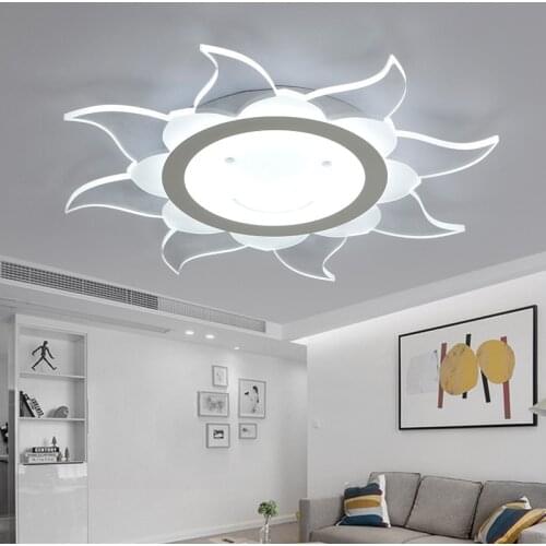 Creative Sunflower Smiley Acrylic Ceiling Light Slim LED Bedroom Living Room Balcony Child Ceiling Lamp Commercial Lighting